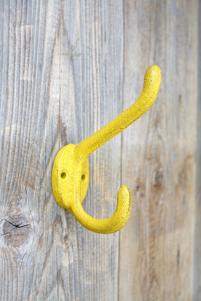 Classic Colourful Double Coat Hook Mudroom Cast Iron Coat Etsy Canada