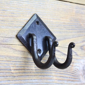 Small Wall Hooks Brass Hook Decorative Hooks Wall Hook Antique Bronze Black  Retro Coat Hangers Rack Hooks Lynns Hardware Versatile Hooks 