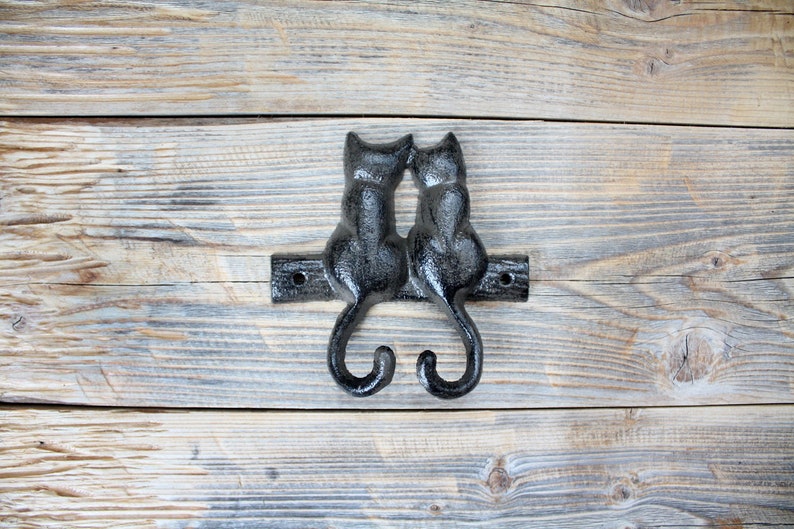 Cat Hook Cast Iron Cat Tail Coat Hook Gift for Cat Lover Etsy