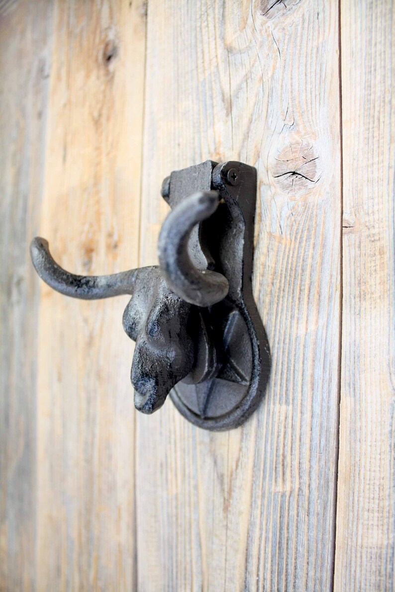 Cast Iron Bull Door Knocker Front Porch Decor Etsy