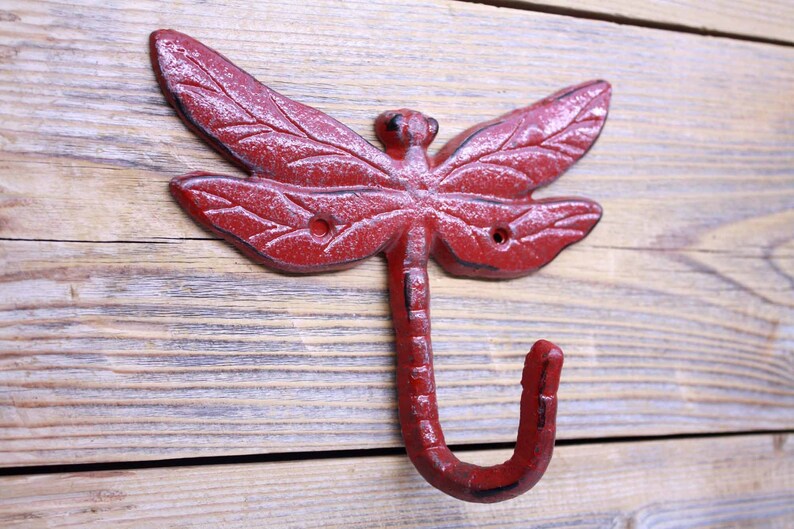 Cast Iron Dragonfly Hook Shabby Chic Hook Etsy