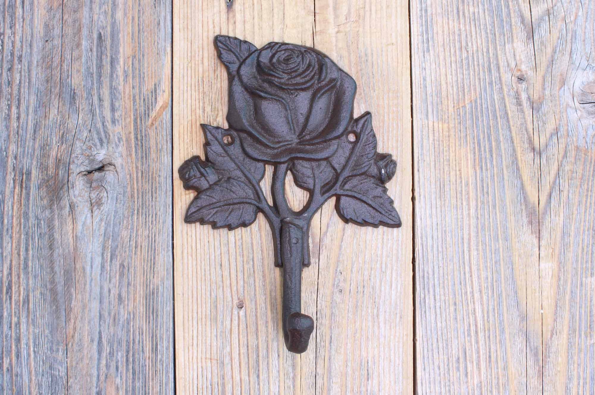 Rose Flower Hook, Decorative Cast Iron Wall Hook -  Canada