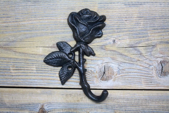 Rose Flower Hook, Decorative Cast Iron Wall Hook -  Canada