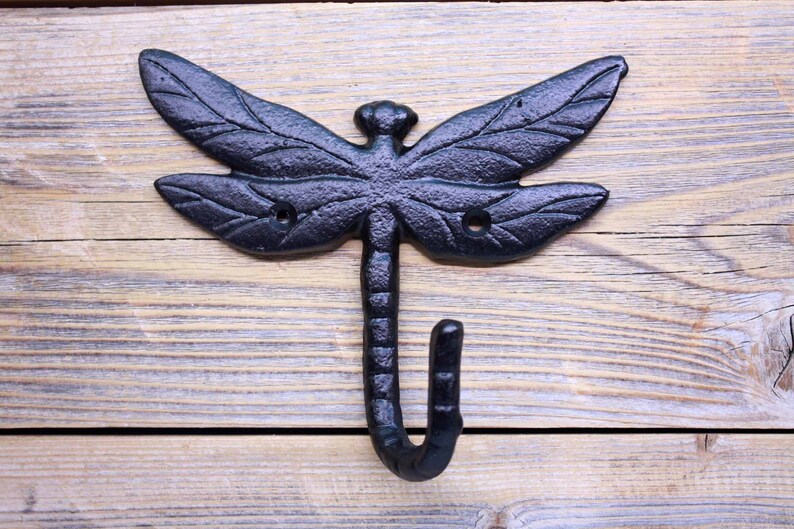 Cast Iron Dragonfly Hook Shabby Chic Hook Etsy