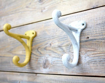 Colourful Cast Iron Hooks, Plain Coat Hooks for Entryway