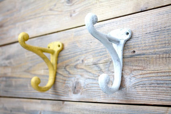 Colourful Cast Iron Hooks, Plain Coat Hooks for Entryway 