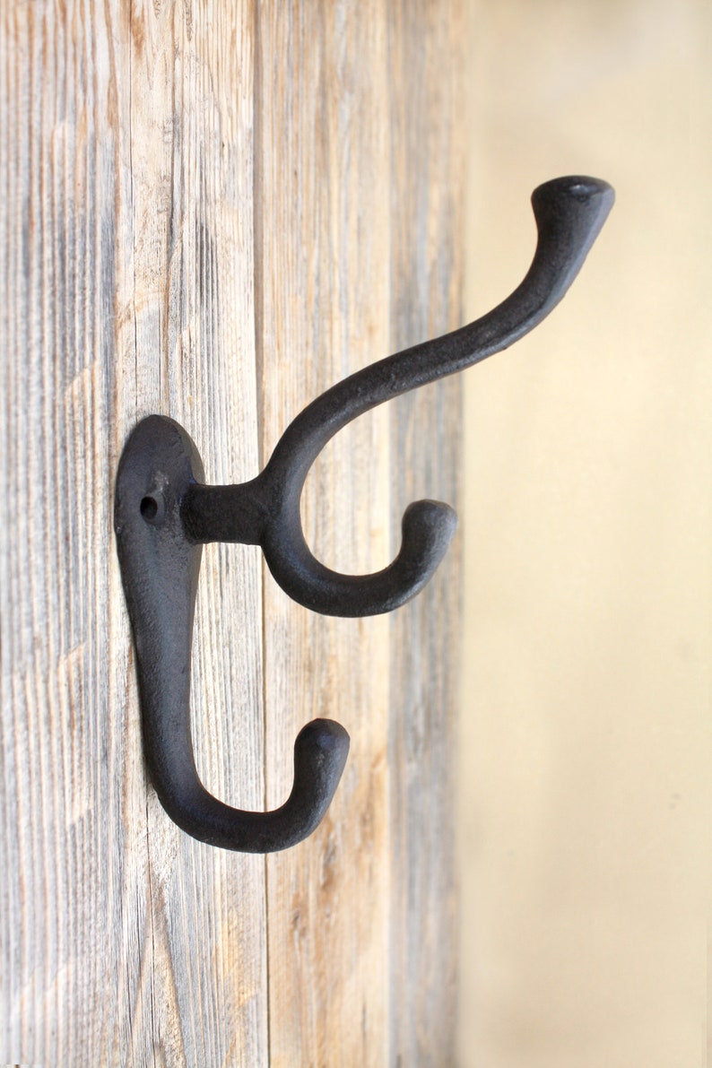 Cast Iron Triple Coat Hook Entryway Hooks Etsy
