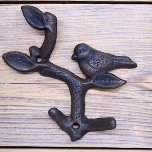 Bird on Branch Hook, Cast Iron Decorative Bird Hook -  Canada