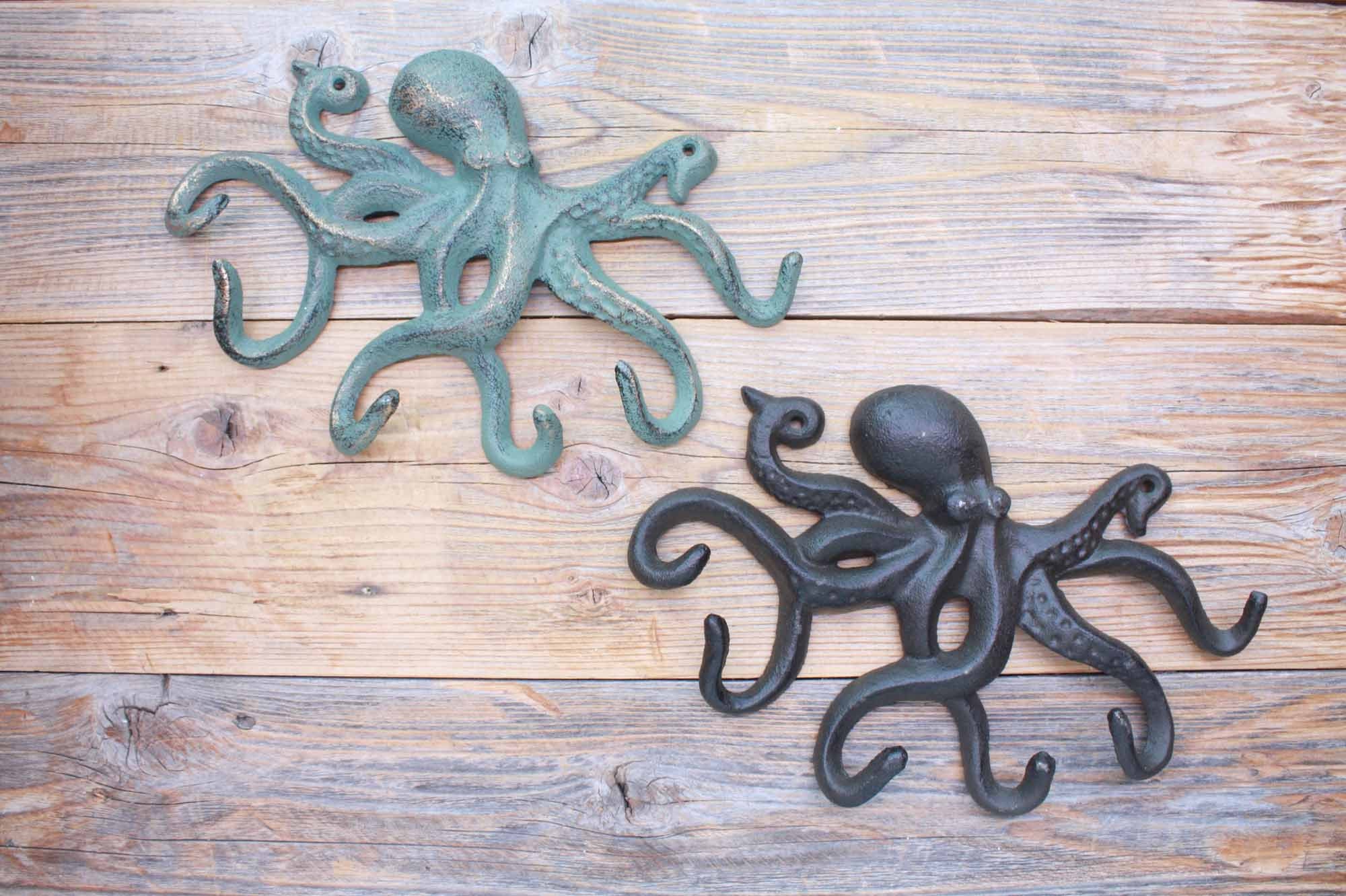Octopus Wall Hook, Metal Nautical Coat Hook -  India