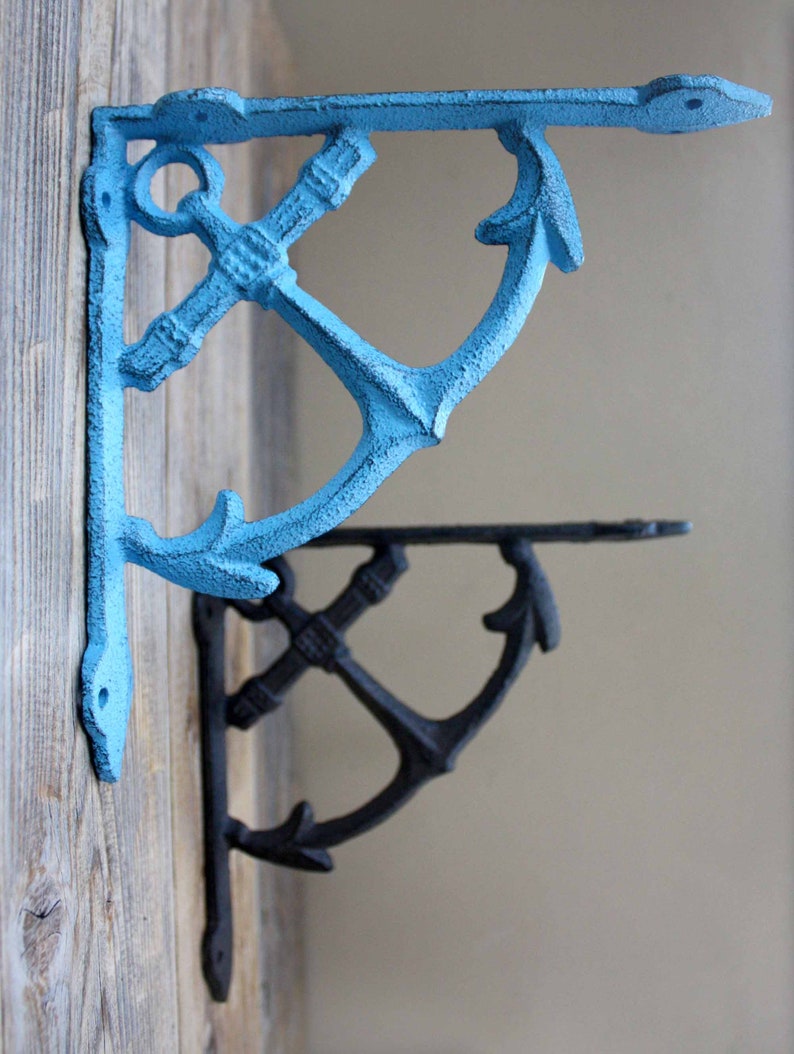 Cast Iron Anchor Shelf Bracket Nautical Wall Decor Etsy Australia