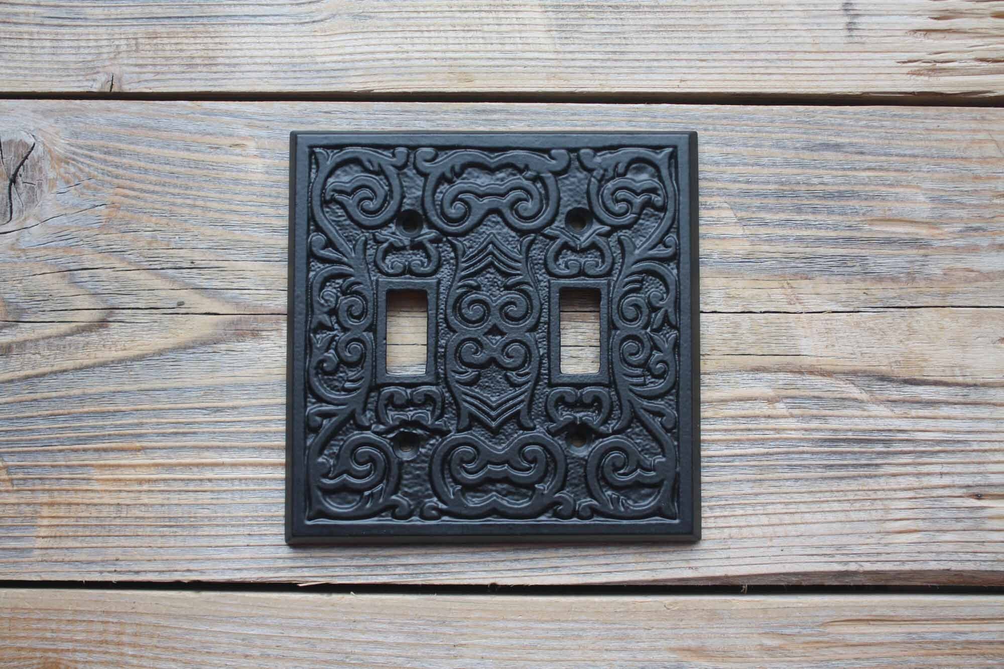 Decorative Double Light Switch Covers Cast Iron Switch Covers Etsy