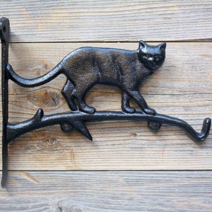 Cat Lover Planter Hook, Cast Iron Hanging Basket Hooks 