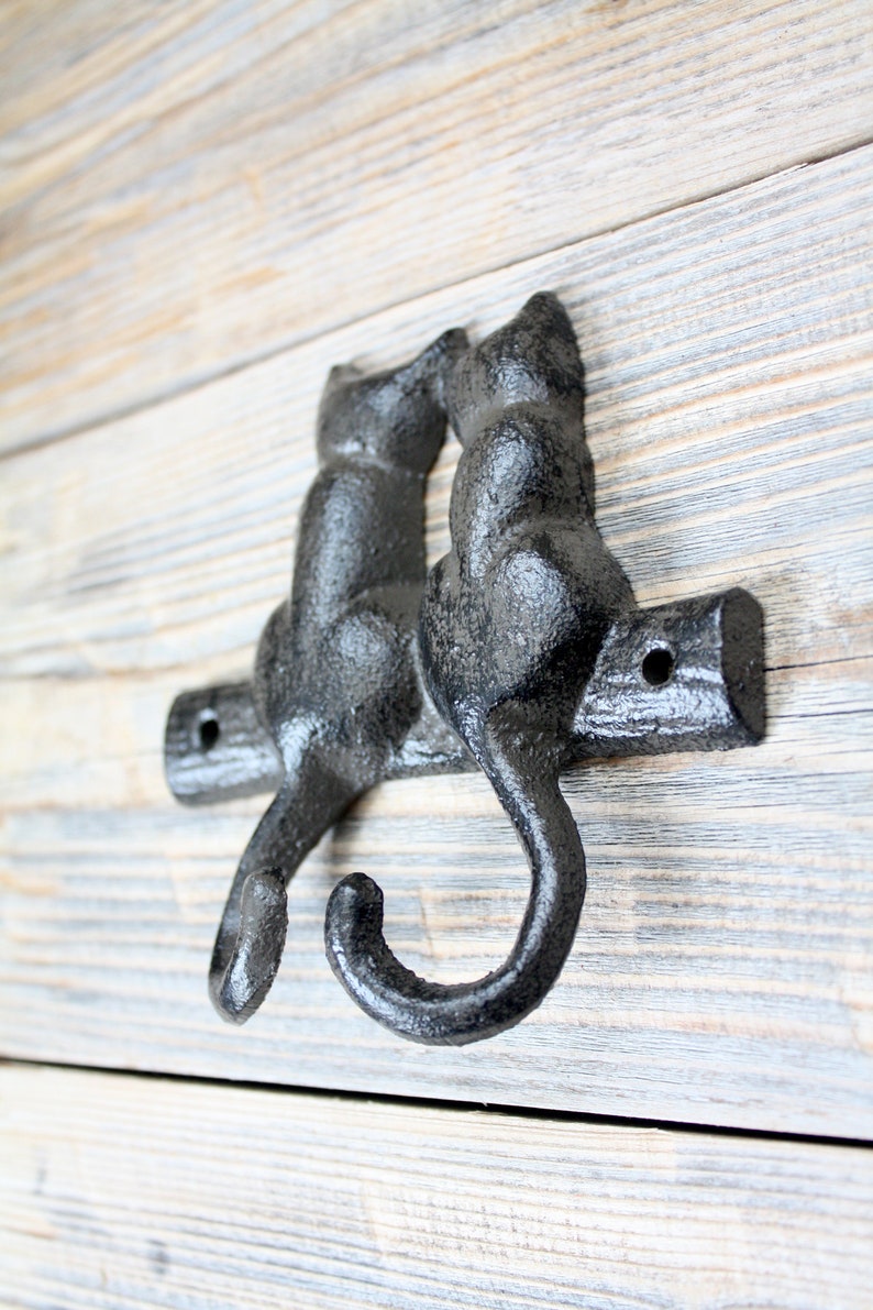 Cat Hook Cast Iron Cat Tail Coat Hook Gift for Cat Lover Etsy Canada