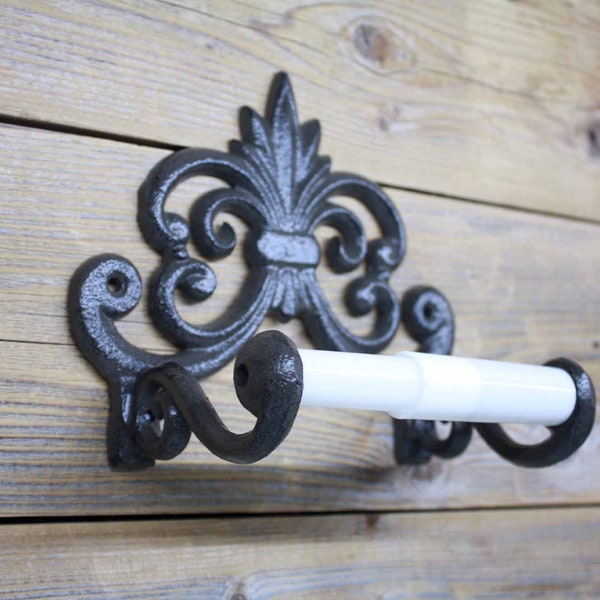 Ornate Toilet Paper Holder, Cast Iron Toilet Roll Holder