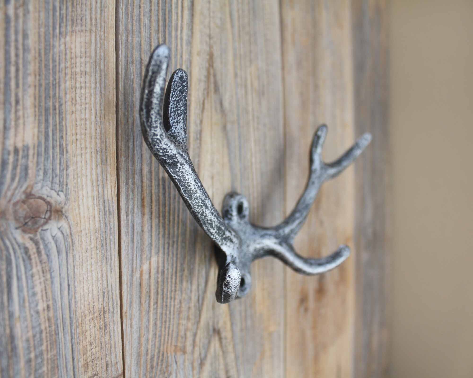 Deer Antler Coat Hooks Cast Iron Entryway Hook Etsy UK