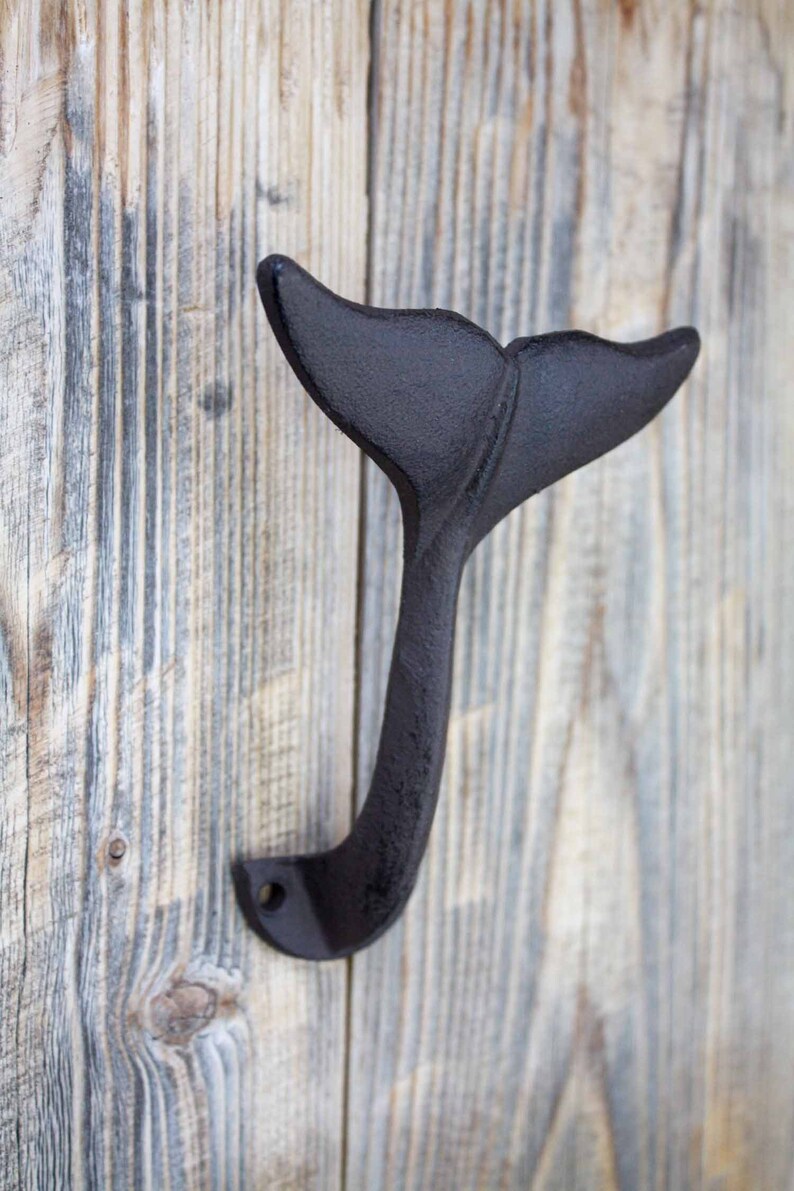 Large Whale Tail Coat Robe or Towel Hooks Etsy