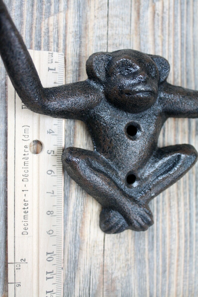 Monkey Hook Zoo Animal Coat Hooks Cast Iron Wall Hook Etsy