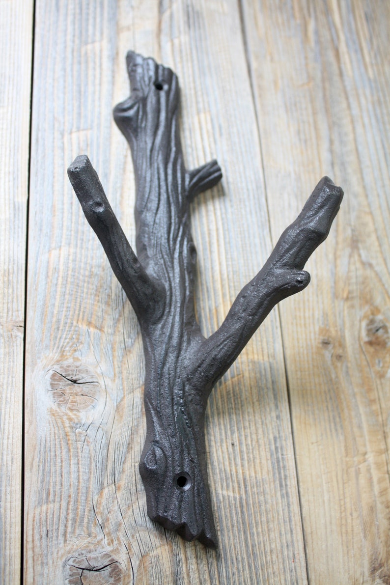 Extralarge Double Tree Branch Hook Cast Iron Entryway Coat Etsy Denmark