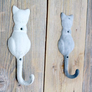 Cat Tail Coat Hook Cat Lover Decor Mudroom Hook 