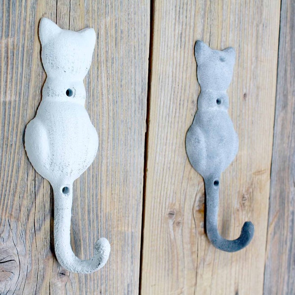 Cat Tail Coat Hook - Cat Lover Decor - Mudroom Hook