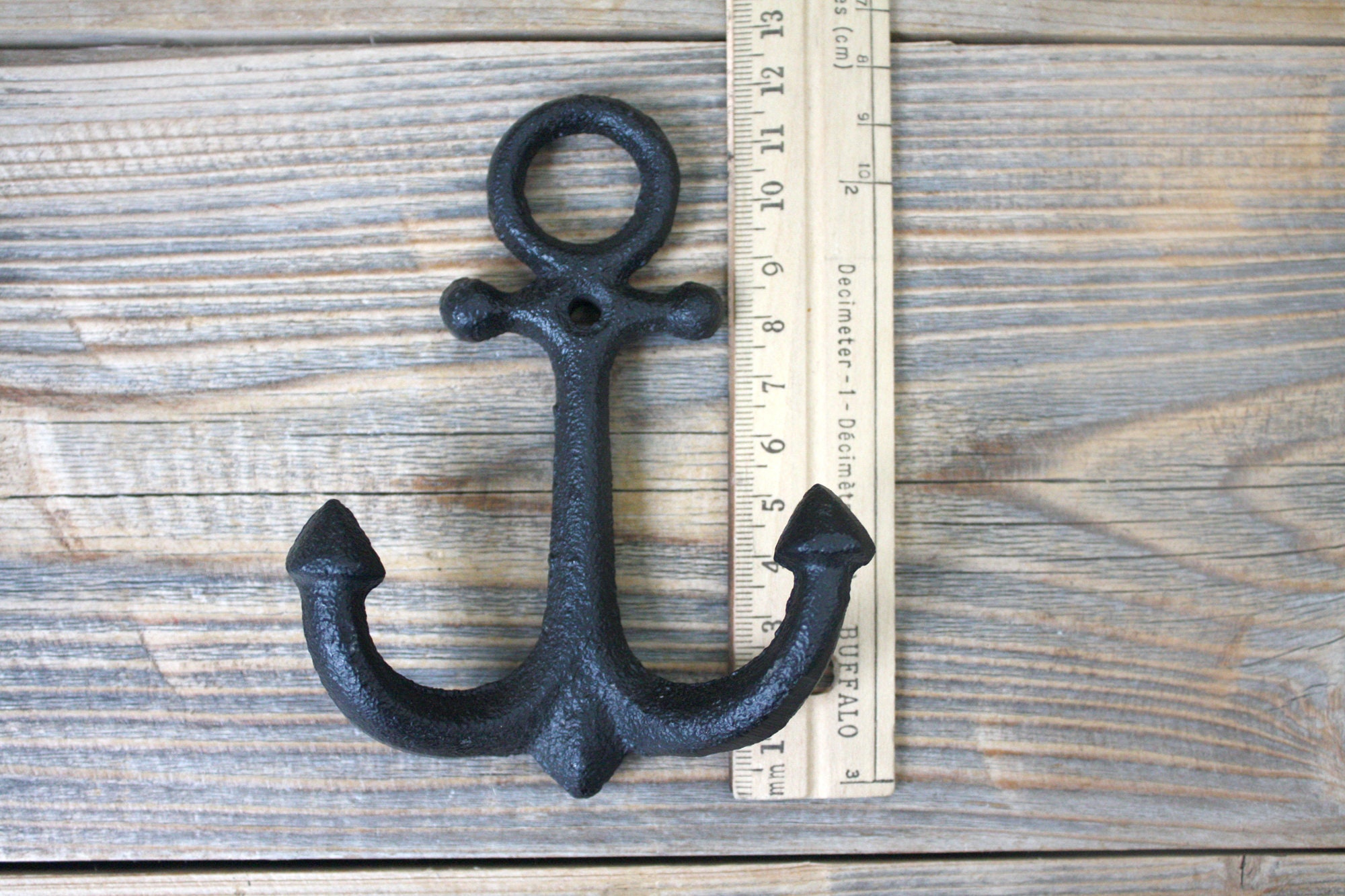 Classic Anchor Hook Nautical Towel Hooks Cast Iron Bathroom Etsy