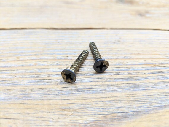 Gold Color Wood Screws, 1 Inch Screws for Cast Iron Hooks 