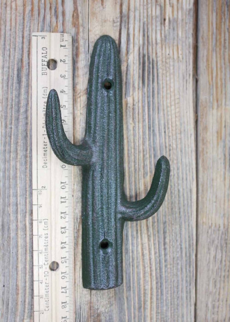 Large Cactus Coat Hook Western Cast Iron Hook Etsy