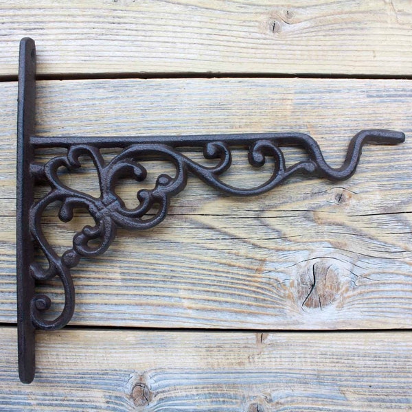 Cast Iron Planter Hook, Decorative Hanging Basket Hook