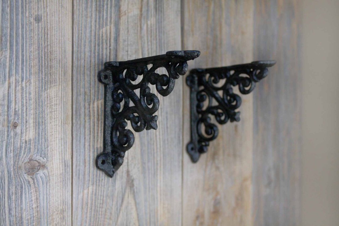 Curl Shelf Bracket Cast Iron Shelf Supports Etsy
