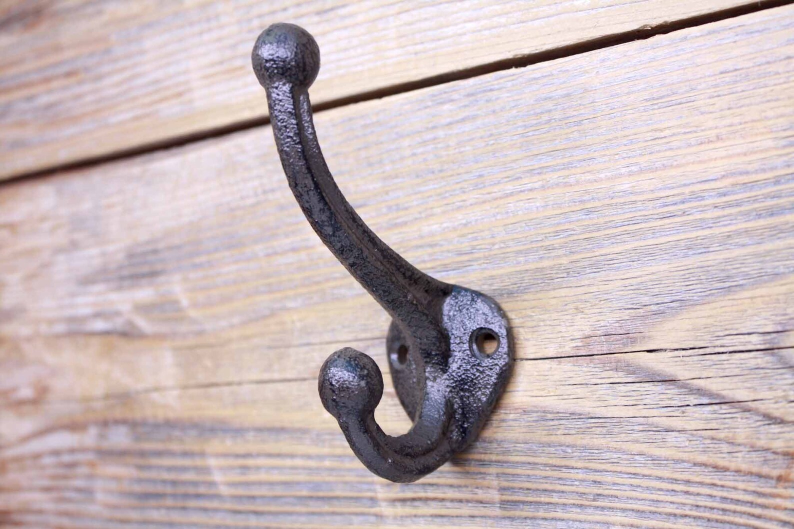 Cast Iron Double Coat Hook Classic Wall Hook Etsy
