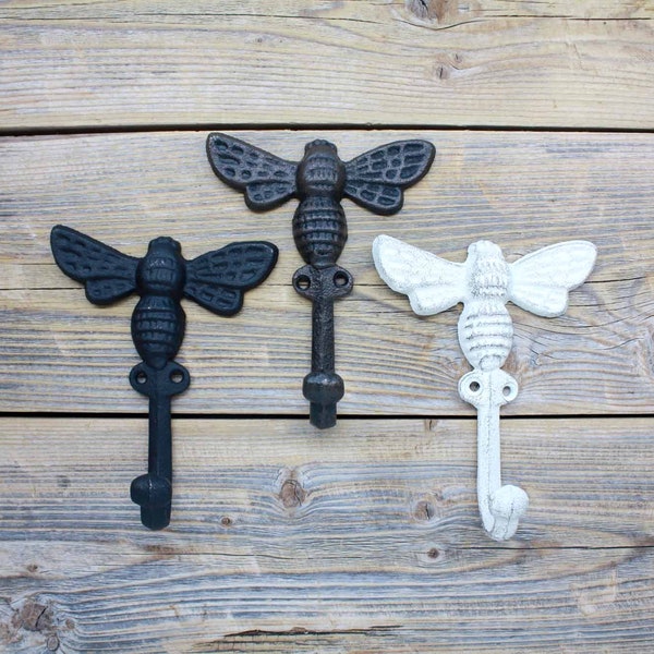 Bumblebee Wall Hooks, Cast Iron Bee Hook