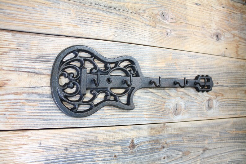 Guitar Key Rack Cast Iron Music Room Hook | Etsy
