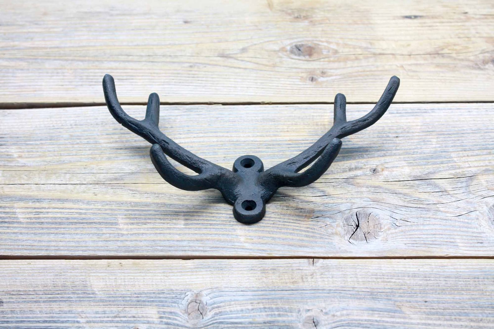 Deer Antler Coat Hooks Cast Iron Entryway Hook Etsy