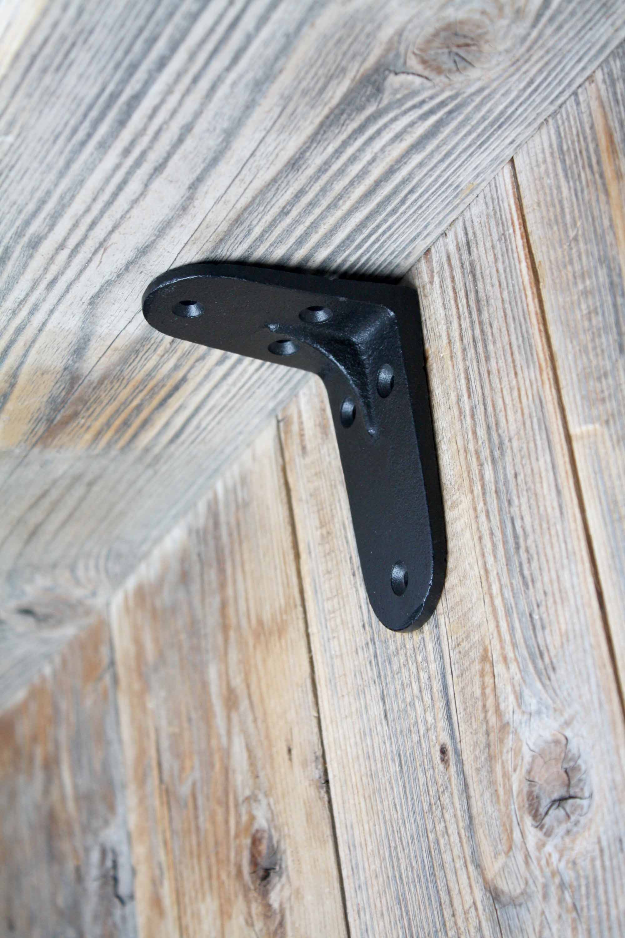Small Black Cast Iron Simple Shelving Bracket Shelf Supports Etsy Canada