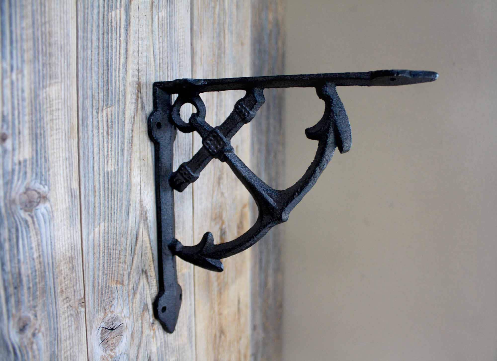 Cast Iron Anchor Shelf Bracket Nautical Wall Decor Etsy Australia