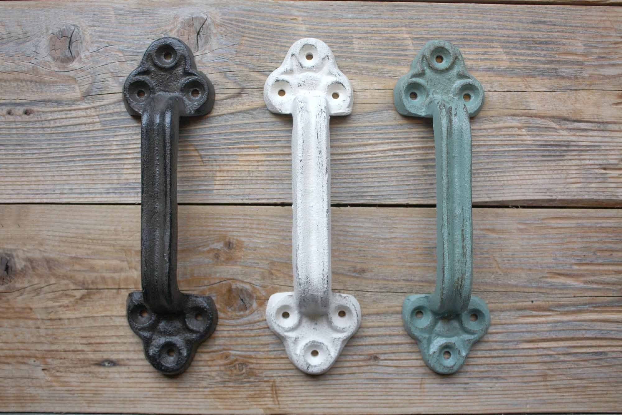 2 Large Cast Iron Antique style CHAIN Barn Handle, Gate Pull, Shed Door  Handles