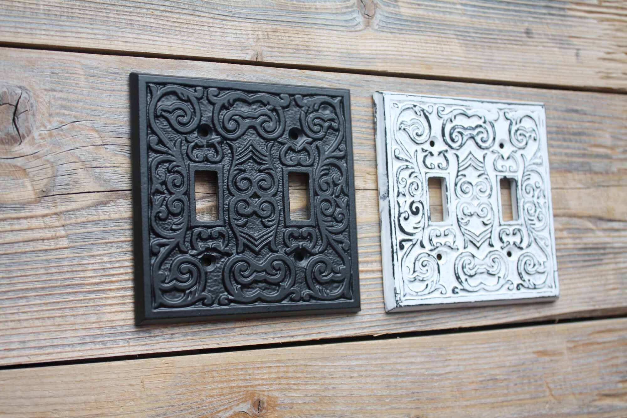 Cubiertas de interruptores de doble luz decorativas fundas de | Etsy