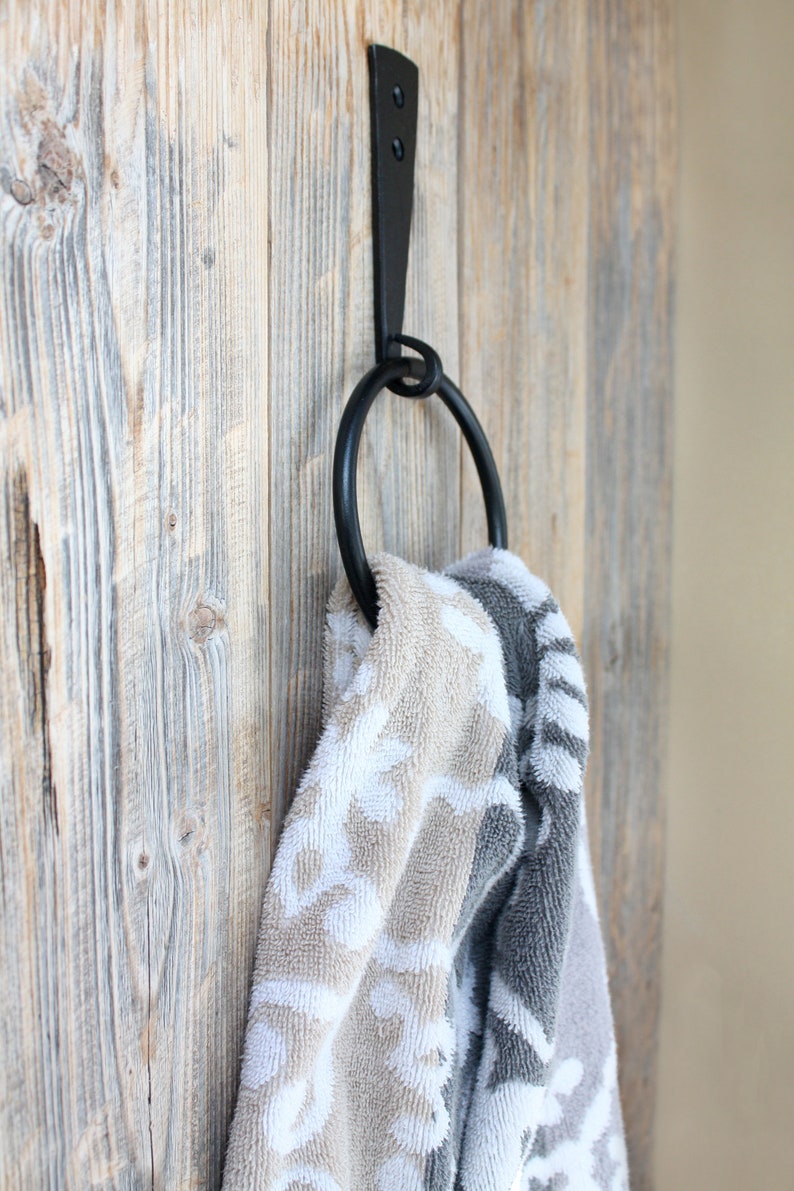 Hand Towel Hook Cast Iron Hook Towel Ring Etsy