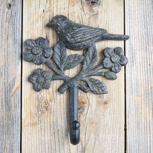 Cast Iron Bird and Flowers Hook India