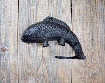 Vintage Silver Fish Wall Metal Hook Rack Hat Hook Hanger