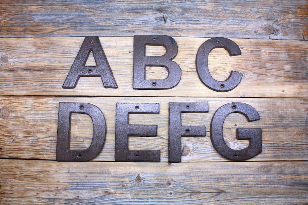 5 Inch Cast Iron Letters for DIY Crafts or Signs Etsy