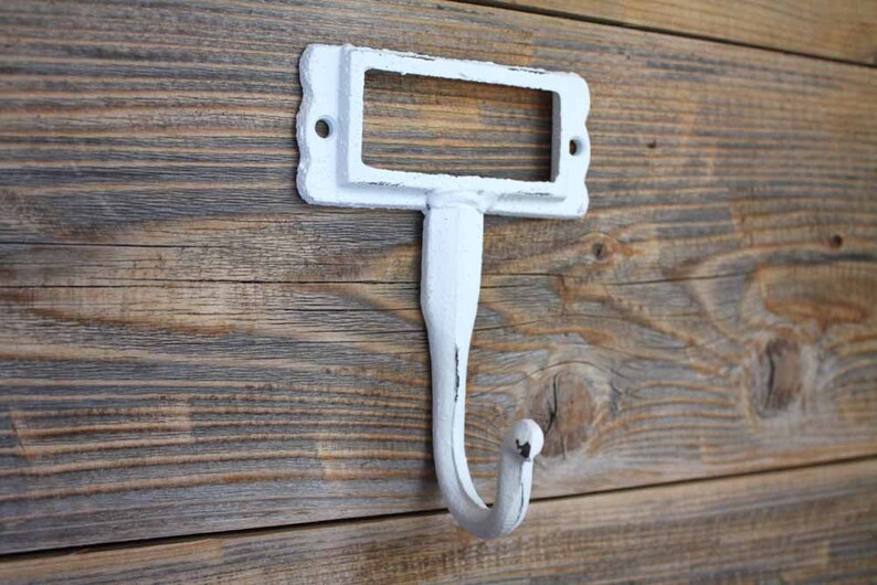 Cast Iron Coat Hooks Coat Rack Hooks with Name Tag Entryway Etsy