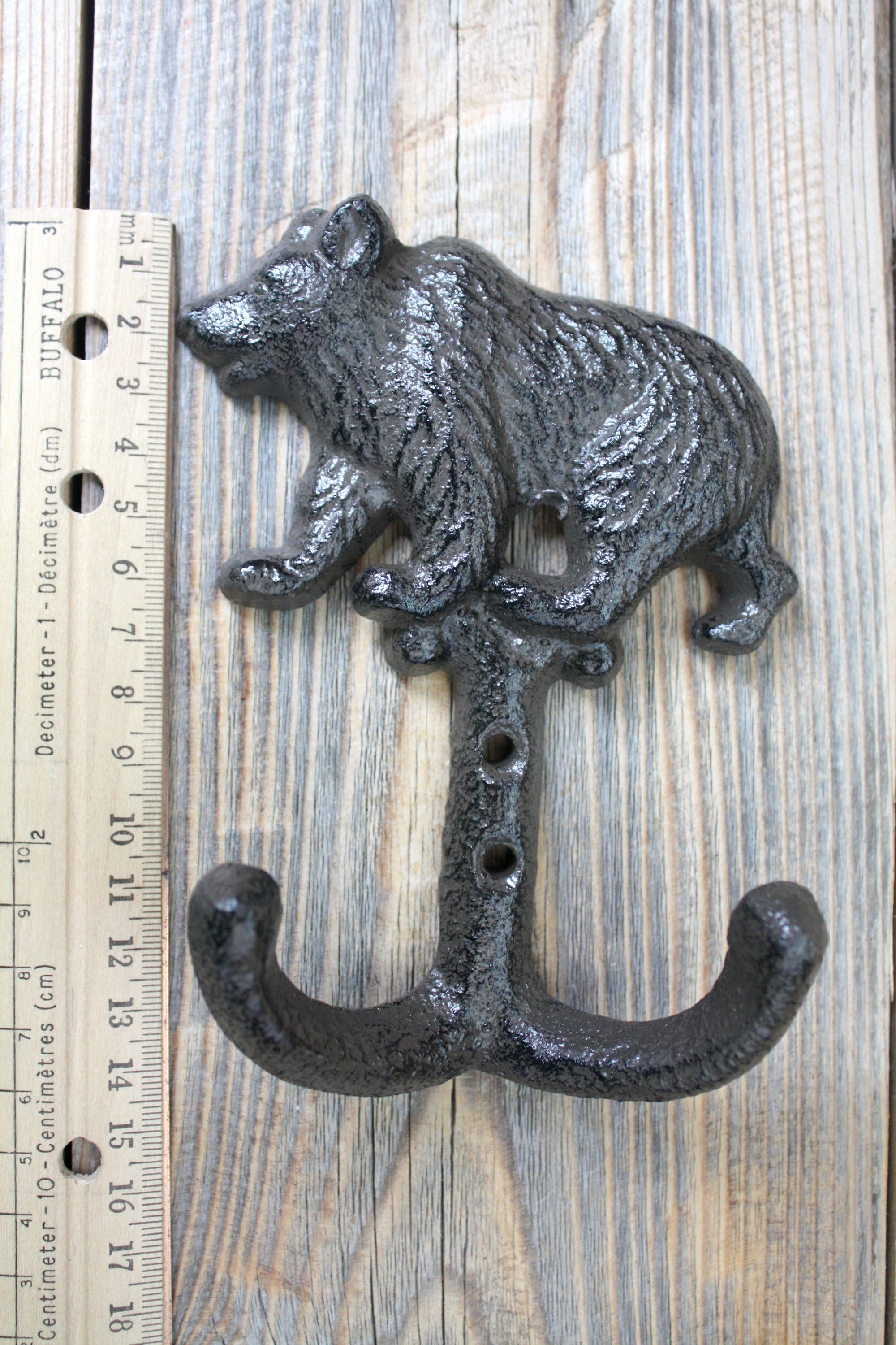 Bear Coat Hook Cast Iron Entryway Woodland Hooks Etsy