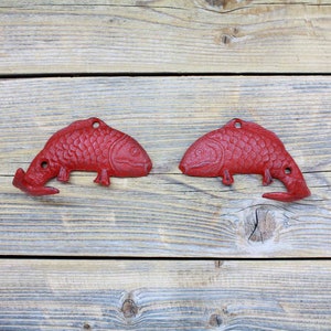 Paddle Coat Rack for Entryway With Fish Cutouts in Driftwood
