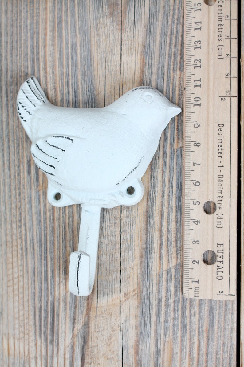 Cute Sitting Bird Hook Cast Iron Bird Coat Hook Etsy