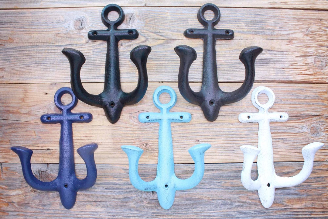 Large Anchor Coat Hook, Large Nautical Coat Hook, Towel Hook, Cast Iron