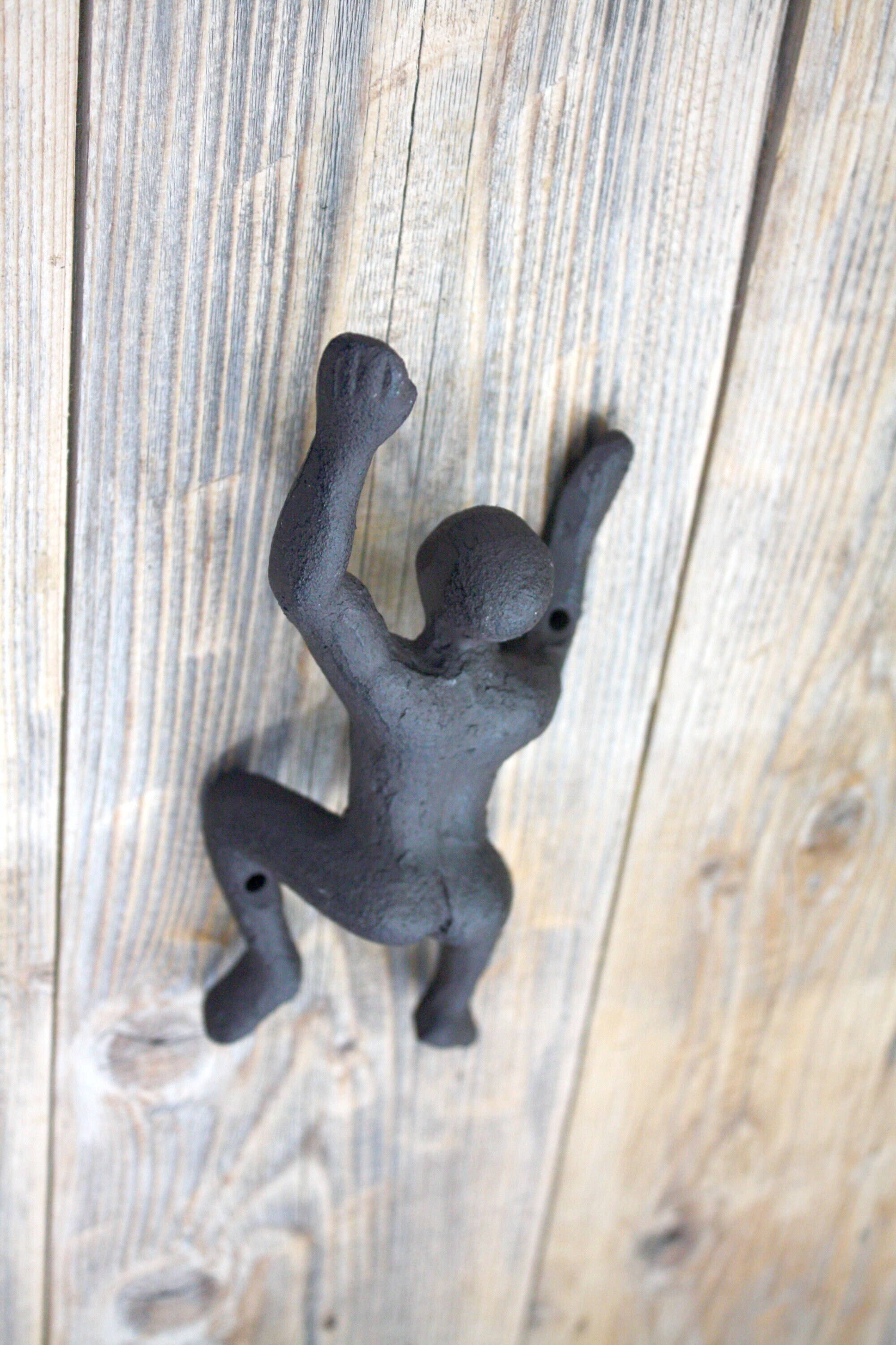 Cast Iron Climber Hook Unique Wall Hook Climbing Decor Etsy
