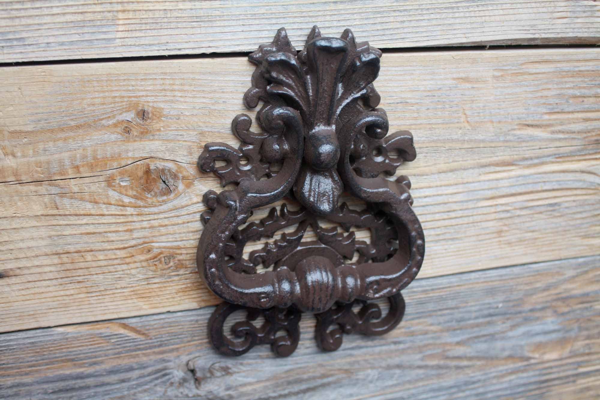 Großer verzierter Gusseisen Türknopf Türdeko vorn | Etsy