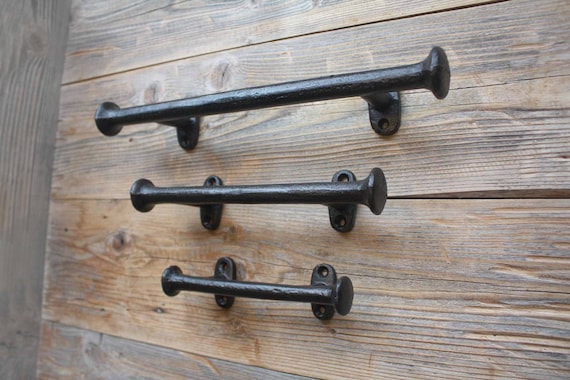 2 Large Cast Iron Antique style CHAIN Barn Handle, Gate Pull, Shed Door  Handles