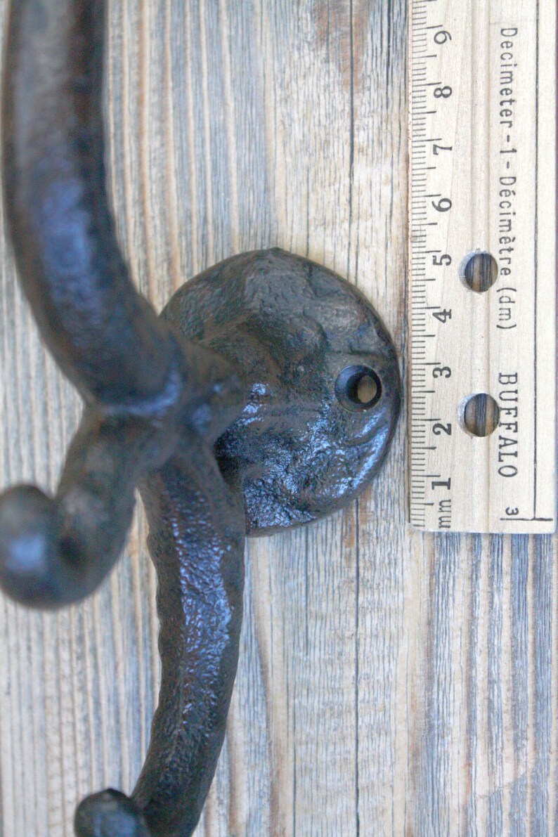 Mudroom Coat Hook Decorative Cast Iron Triple Wall Hooks Etsy